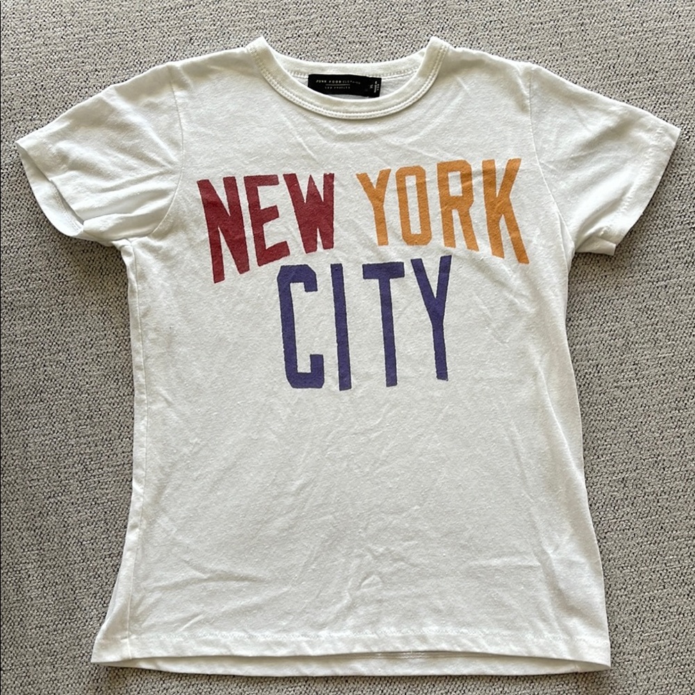 Junk Food Clothing White Tee New York City size XS